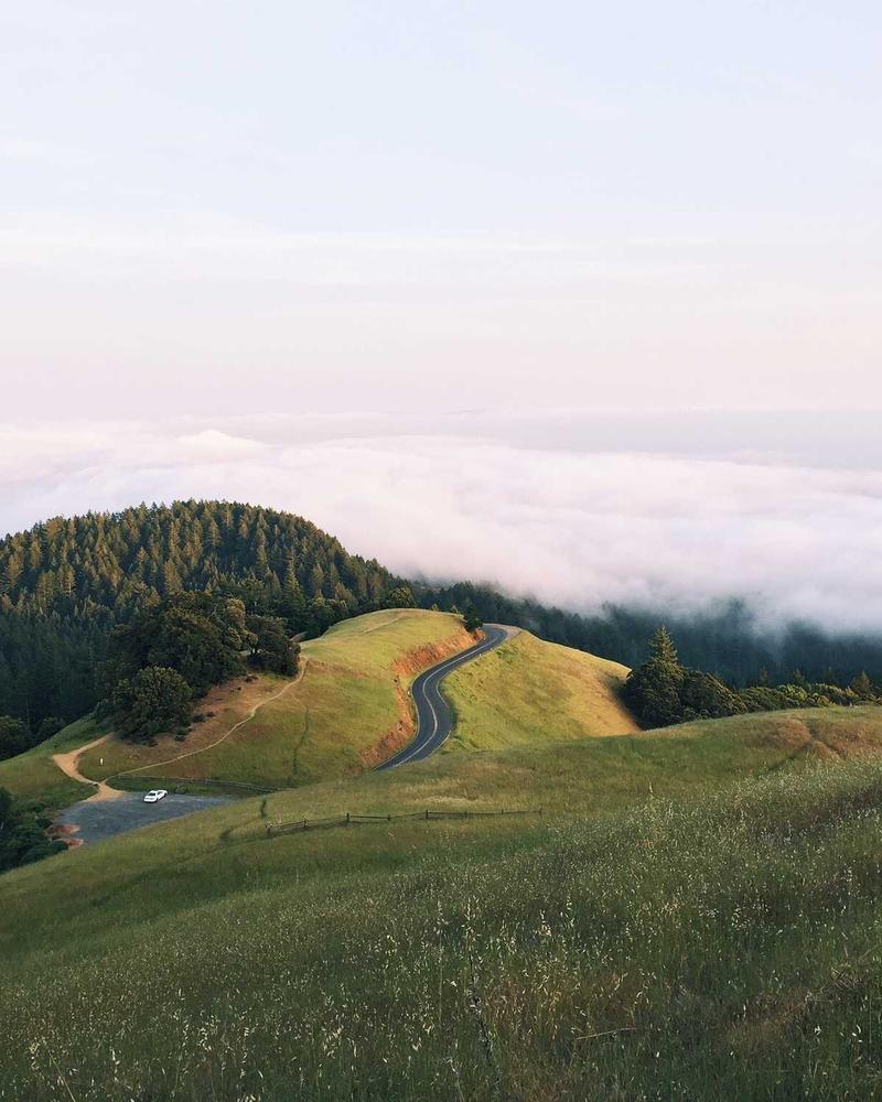 Paysage de collines aux tons naturels